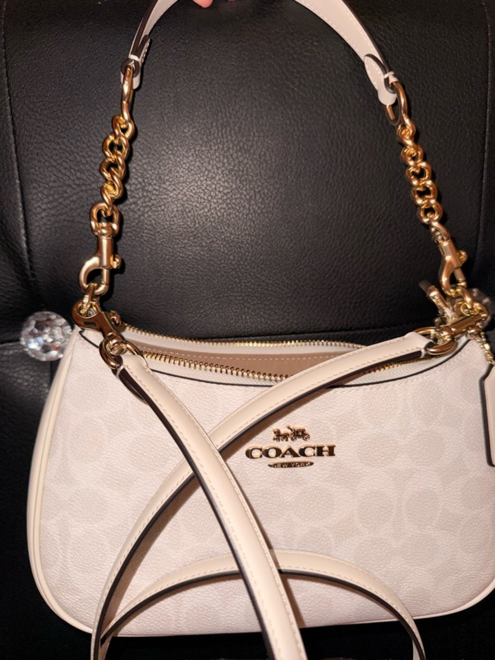 Coach Teri Shoulder Bag in Chalk - Picture 11 of 11